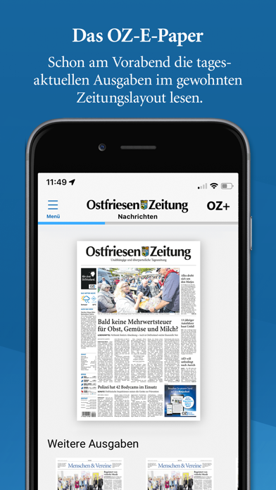 Ostfriesen-Zeitung Screenshot