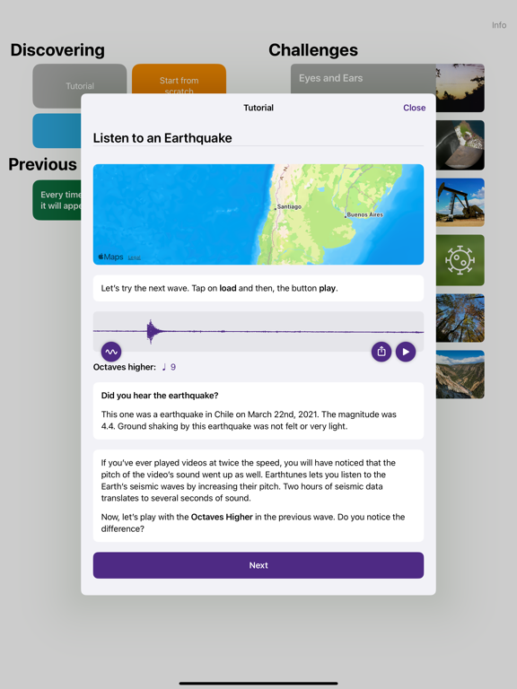 Earthtunes iPad screenshot 5 - Education app