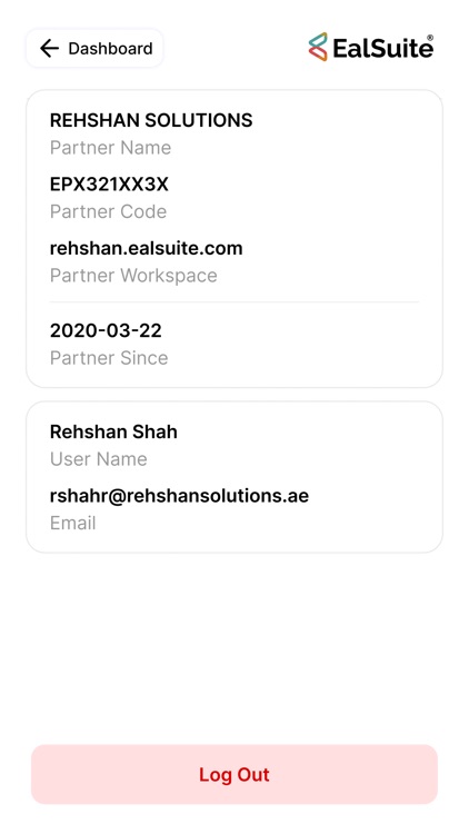 EalSuite - Partner Console