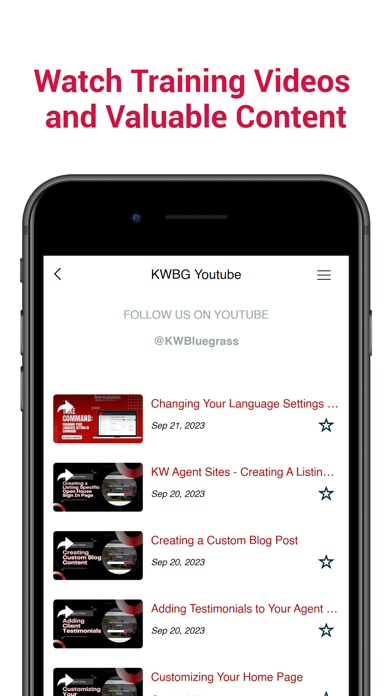 KWBG Agent App Screenshot