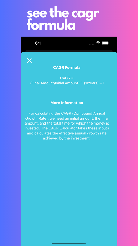 #4. CAGR Calculator - Easy CAGR (iOS) 由: SUMEET SINHA