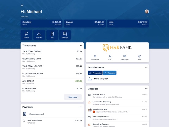 HAB Bank iPad screenshot 1 - Finance app