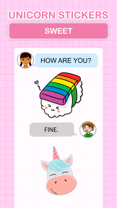 Screenshot #3 pour Unicorn Stickers Sweet