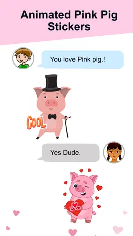 Game screenshot Animated Pink Pig Stickers apk