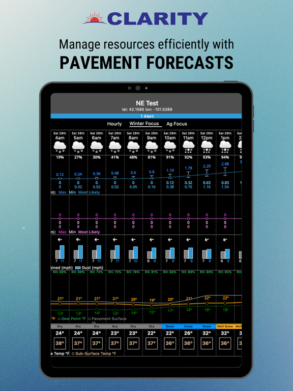 Clarity Weather iPad screenshot 5 - Weather app