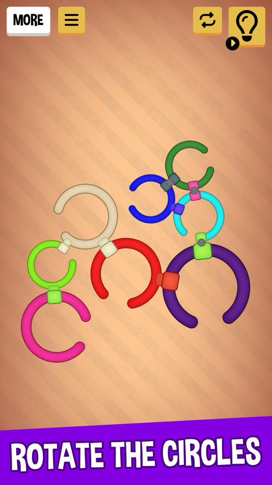 #1. Untie the Rings: Circle Rotate (iOS) 由: Daniel Cornelis Johannes Maria van Geel