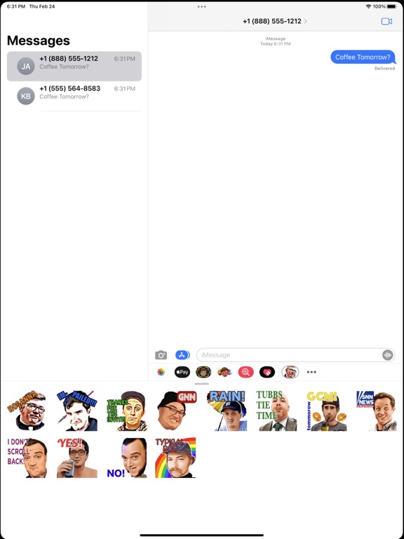 Gramps Sticker Pack iPad screenshot 1 - Stickers app