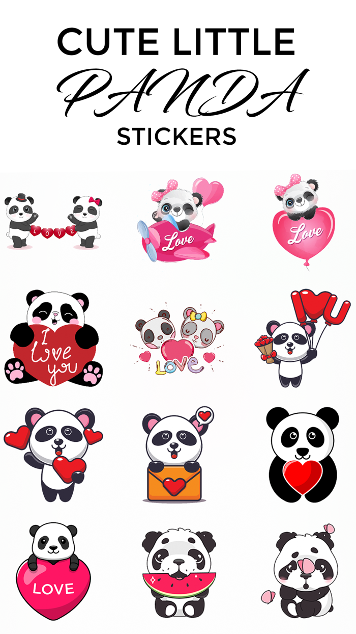 Cute Little Panda Stickers
