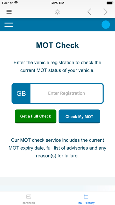 MOT Check UK Screenshot
