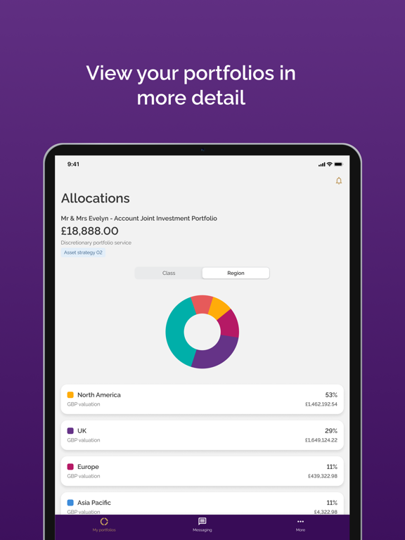 Evelyn Partners Mobile iPad screenshot 4 - Finance app