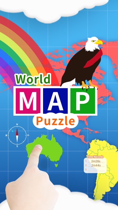 World Map Puzzle 168 Countries Screenshot