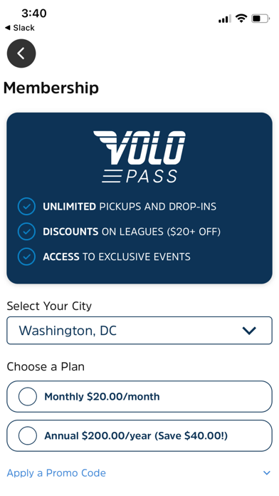 Volo Sports Screenshot