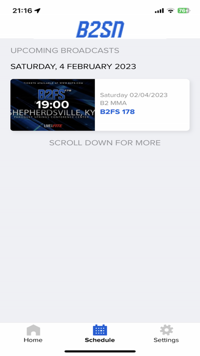 B2 Sports Network Screenshot