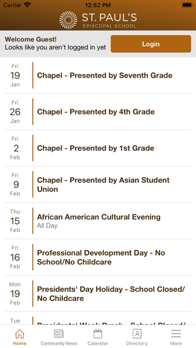 St. Paul's Episcopal School Screenshot