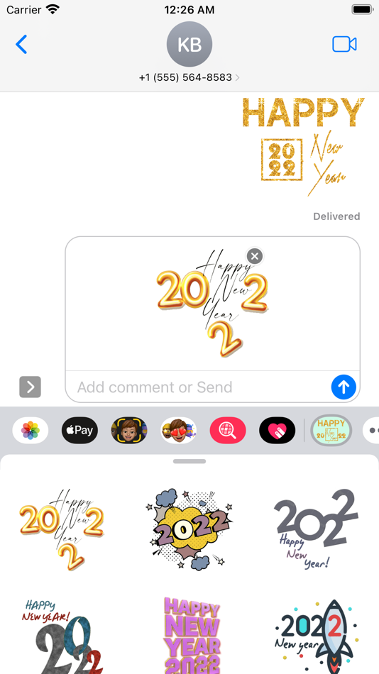 New Year 2022 Golden Stickers - 1.0 - (iOS)