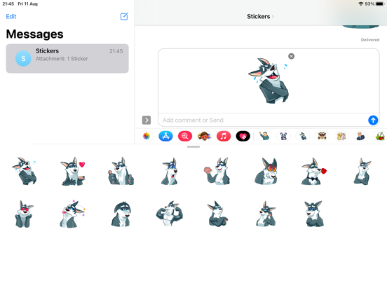 Screenshot #5 pour Husky Fun Emoji Funny Stickers