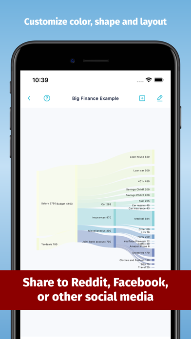 Sankey Finance Diagrams Screenshot