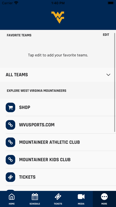 West Virginia Mountaineers Screenshot