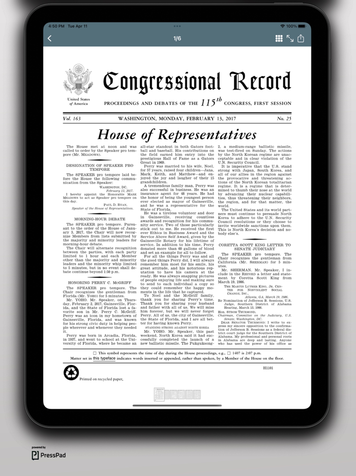 Congressional Record magazine