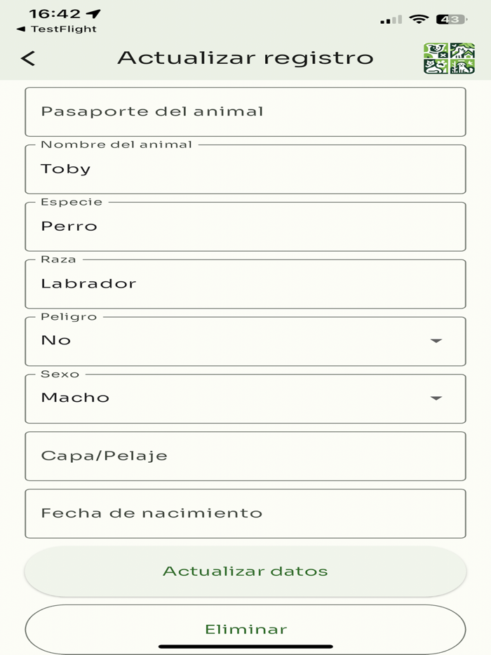 Registro Animal