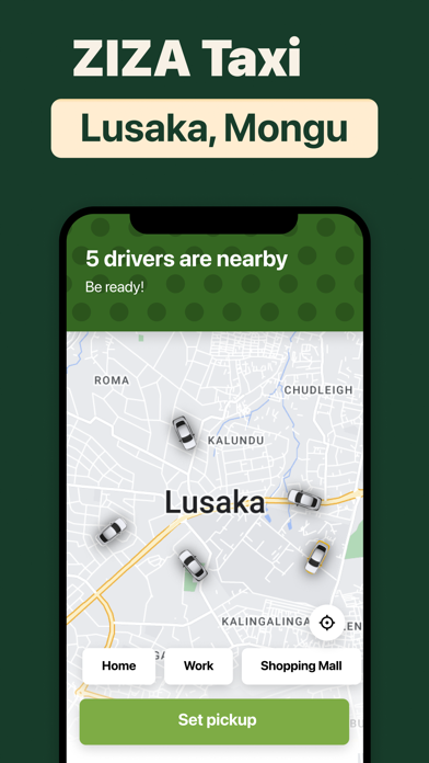 ZIZA Taxi Booking: Zambian Pro Screenshot