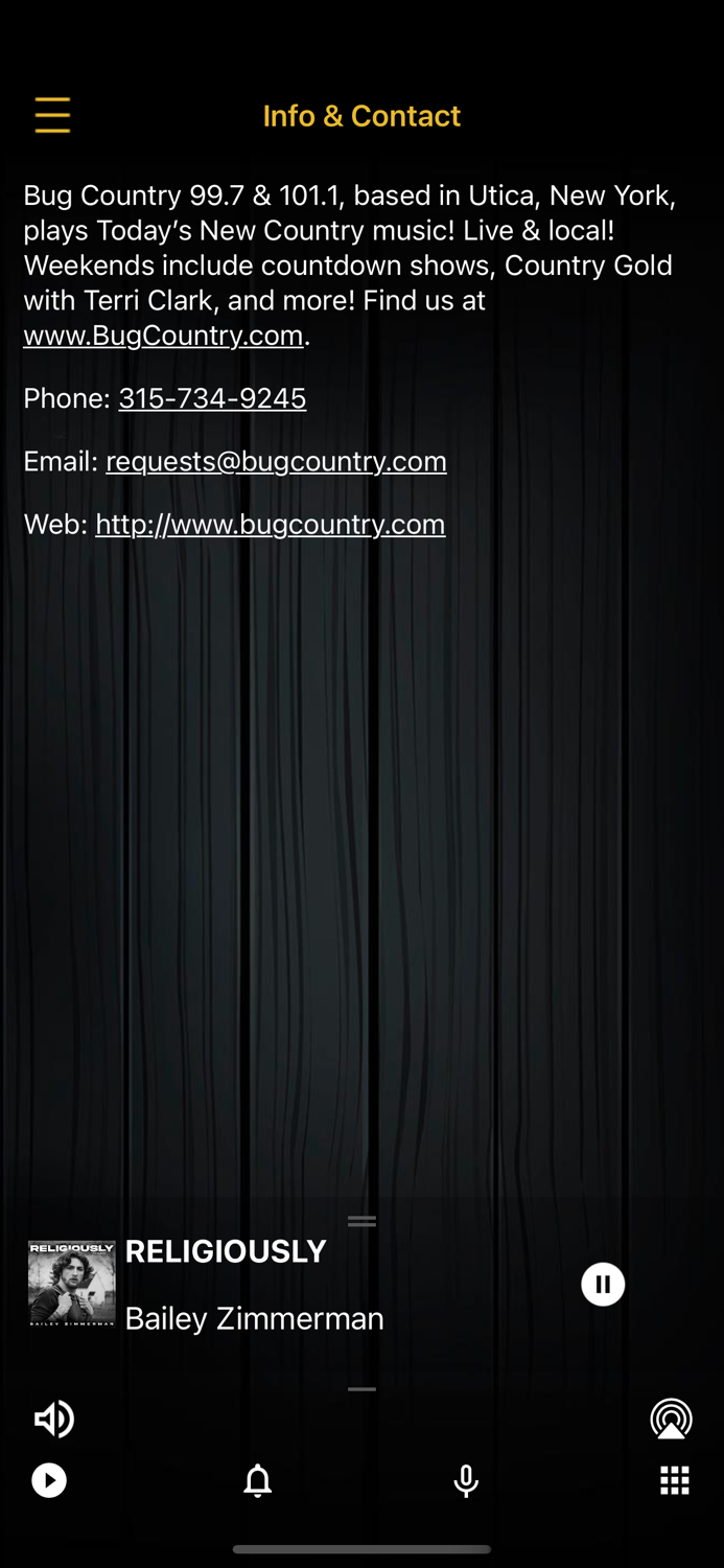 Bug Country 99.7 and 101.1