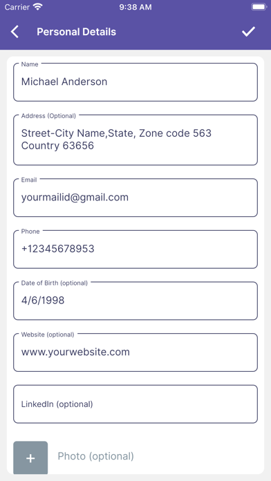Resume Maker, CV Templates Screenshot