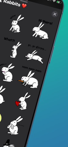 Happy Rabbits Stickersのおすすめ画像2