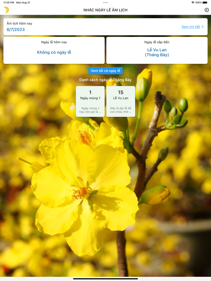 Nhắc Ngày Lễ Âm Lịch