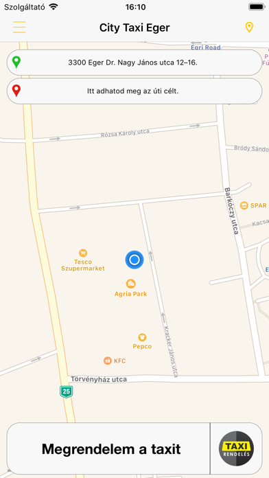 City Taxi Eger Screenshot