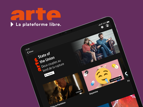 ARTE TV : direct, replay et + iPad app afbeelding 1