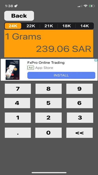 Saudi Arabia Gold Price Screenshot