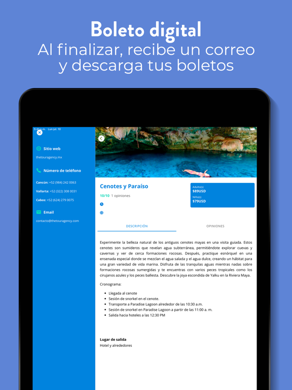 The Tour Agency iPad screenshot 6 - Travel app