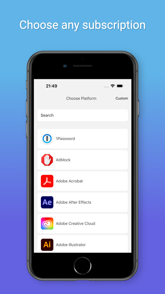 #3. Lavia - Subscriptions Tracker (iOS) Podle: Mustafa KUCUK