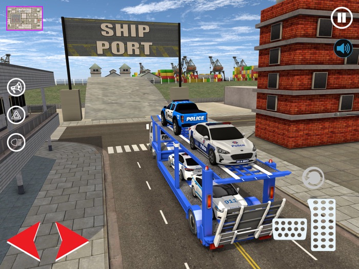 US Police Car Transporter Game