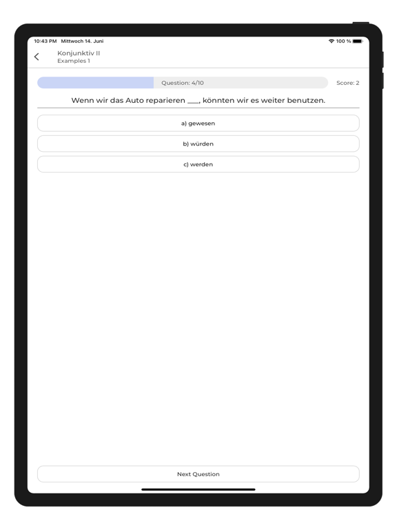 Learn German Grammar iPad screenshot 6 - Education app