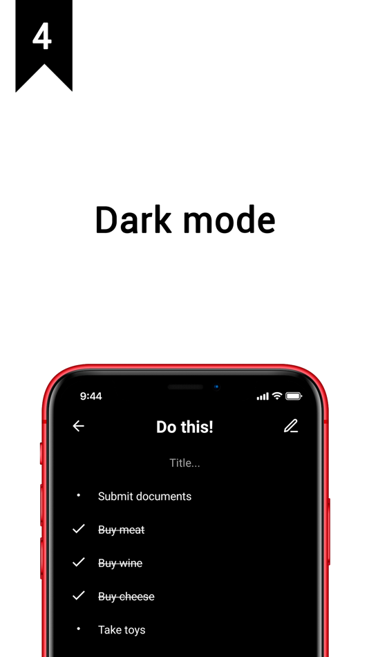 #4. Simple to-do & grocery list (iOS) Podle: Dmitrii Rozanov