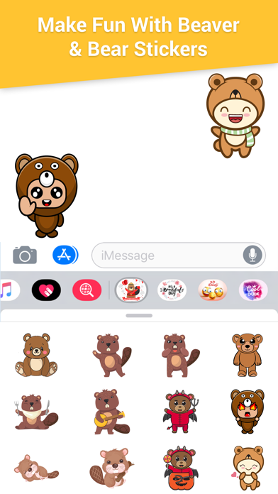 Screenshot #3 pour The Beaver and Bear Emojis