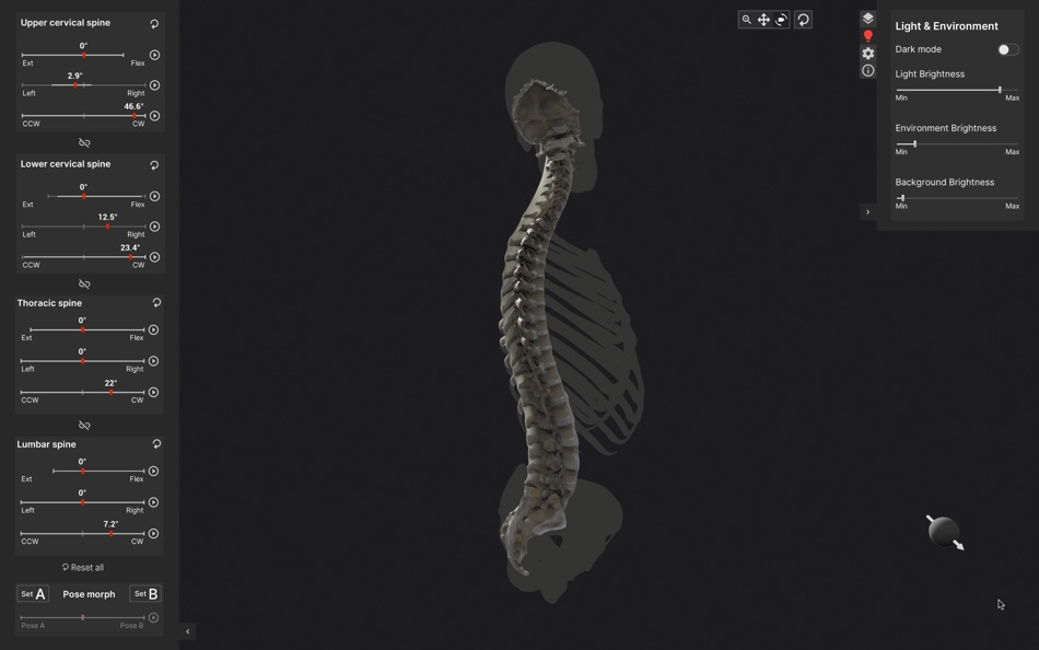 #10. Biomechanics of the Spine (macOS) Podle: Anatomy Standard
