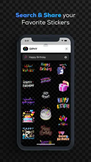 Capture d'écran de GIPHY Sticker Extension sur iPhone 2