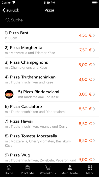Pizza Vario Treuchtlingen Screenshot