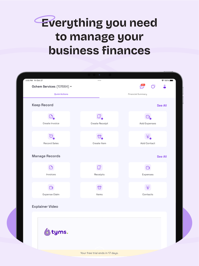 Tyms - Accounting App