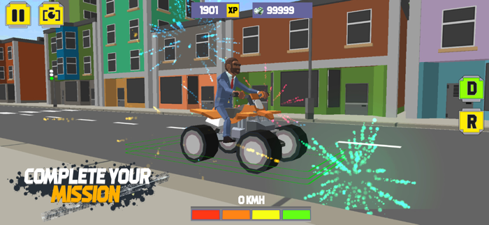 ATV QuadBike Driver Crazy Town