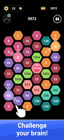 Game screenshot HexaMerge - Number Puzzle apk