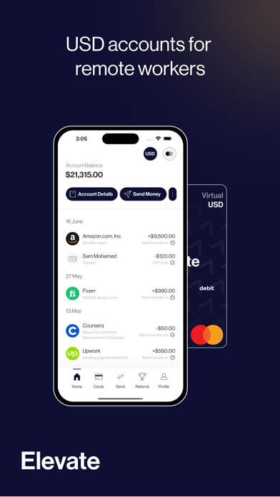 Elevate Pay: USD Banking Screenshot