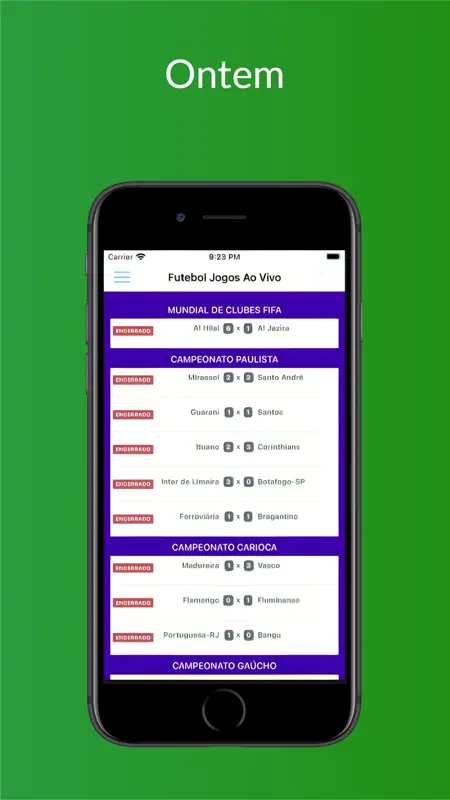 Futebol Jogos Ao Vivo screenshot 4 of 10