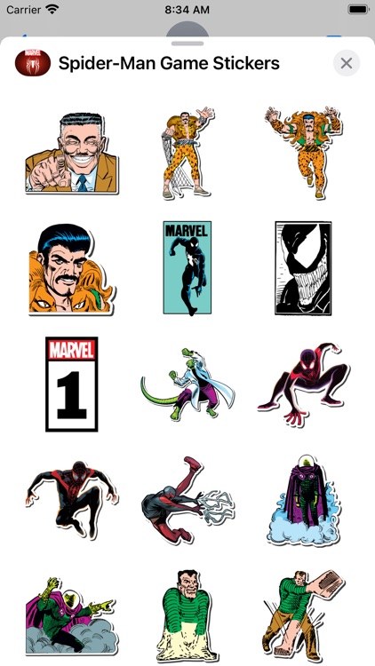 Spider-Man Game Stickers