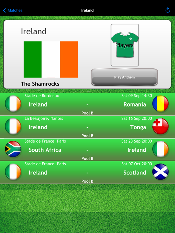 Rugby World App 2023 iPad screenshot 4 - Sports app