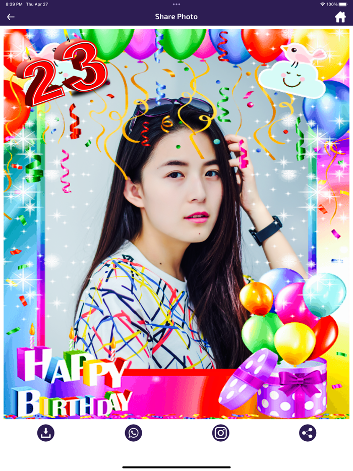 Birthday Photo Frames - Editor