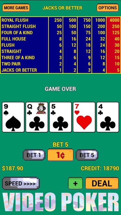 Video Poker Super Classic Screenshot